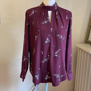 Ann Taylor high collar blouse